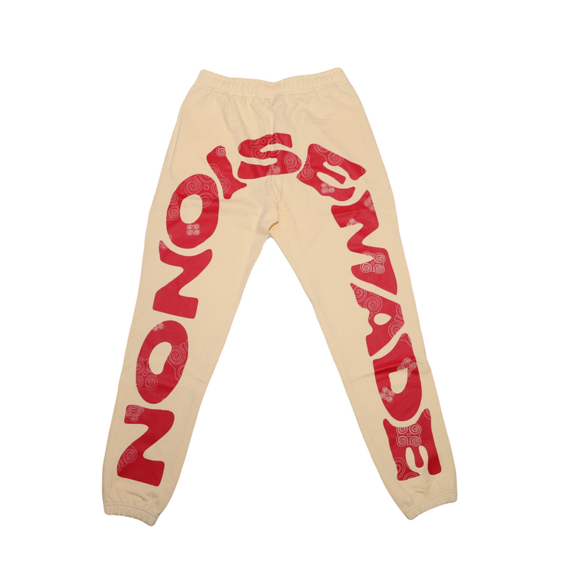 No Noise Made Cream/Red Sweatpants V2