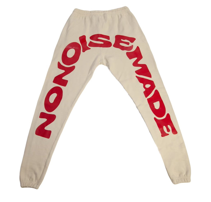 No Noise Made Cream/Red Sweatpants